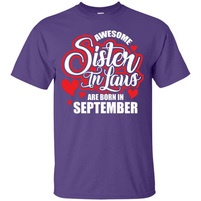 September T-shirt Awesome Sister In Laws Are Born In September Purple