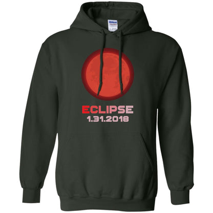 Eclipse January 31st 2018 Total Lunar Eclipse T-shirt Forest Green