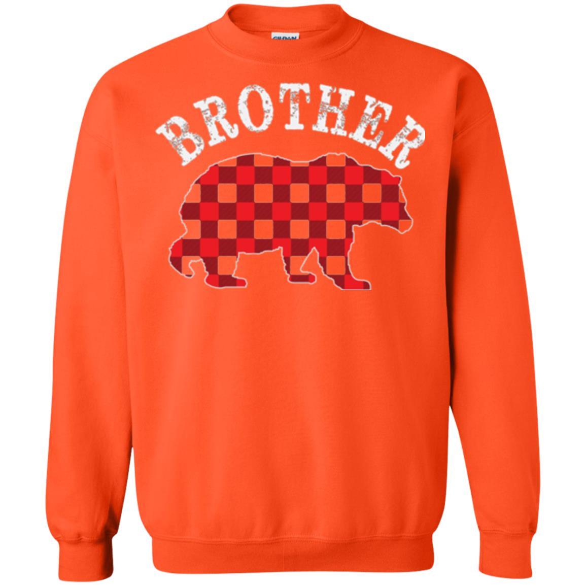 Christmas T-shirt Red Plaid Brother Bear Orange