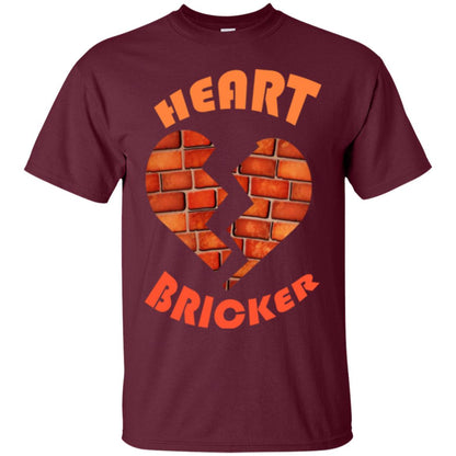 Valentines Day T-shirt Heart Bricker Maroon