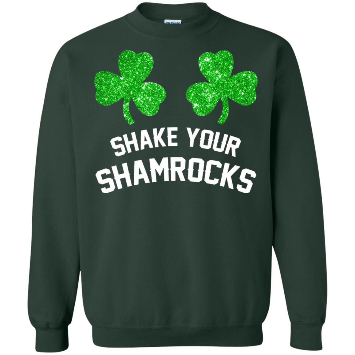 Shake Your Shamrocks St. Patrick_s Day T-shirt Forest Green