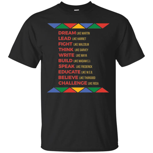 Black History African American Heroes T-shirt Black