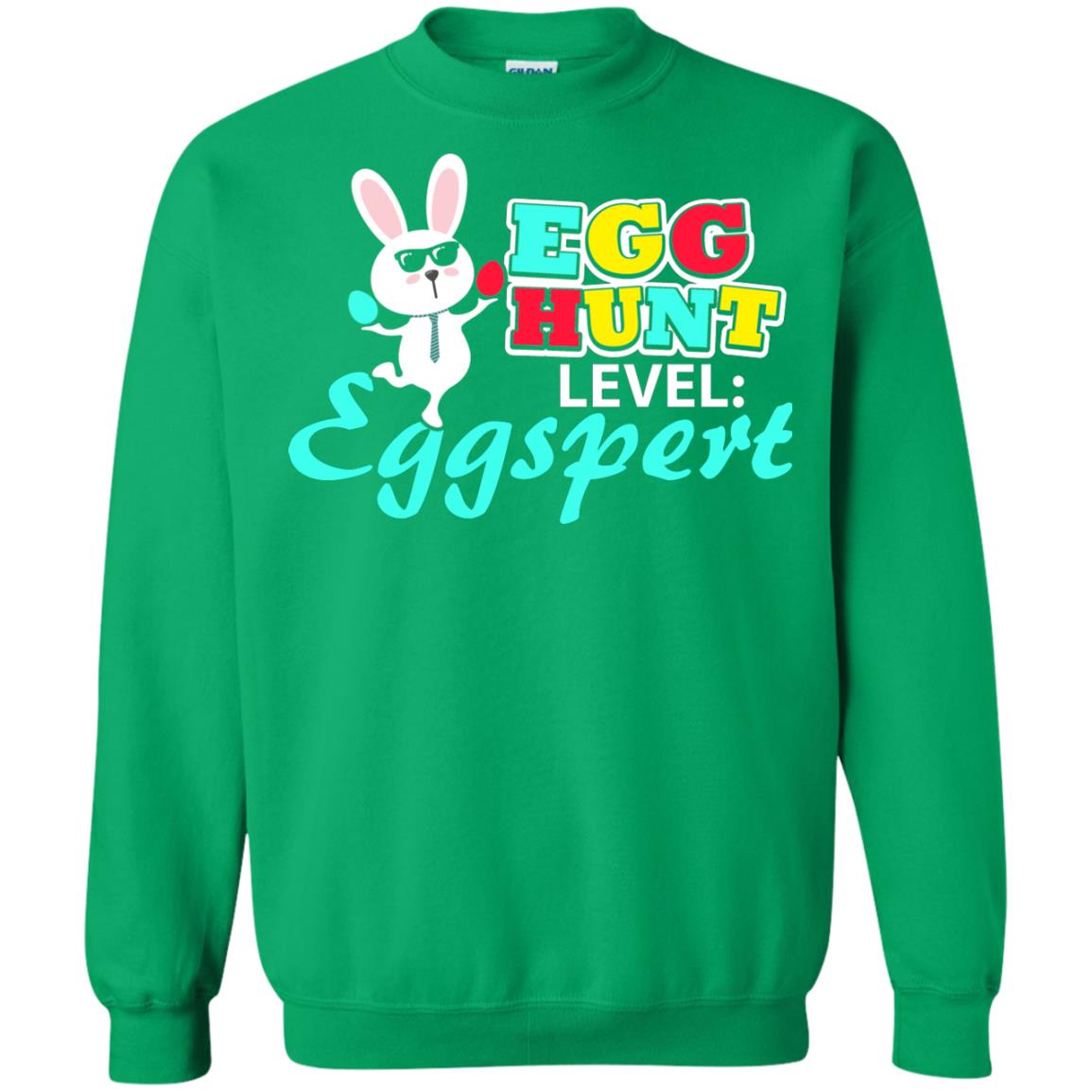 Egg Hunt Level Eggspert Easter Holiday T-shirt Irish Green