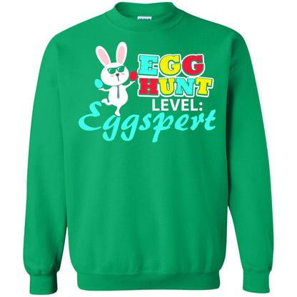 Egg Hunt Level Eggspert Easter Holiday T-shirt Irish Green