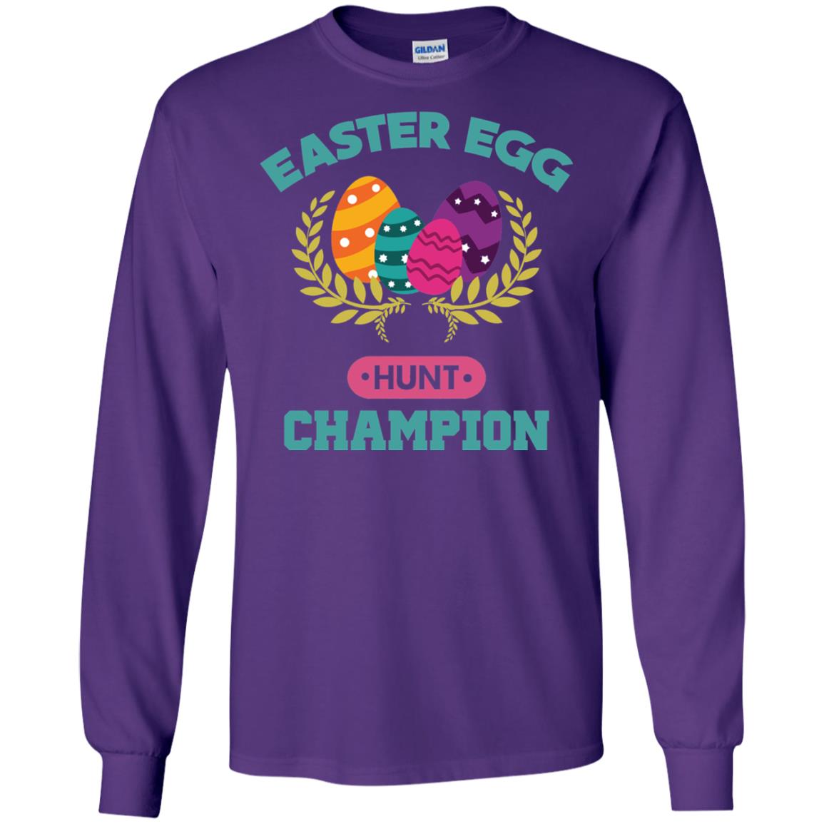 Easter Egg Hunt Champion Easter Day T-shirt Purple