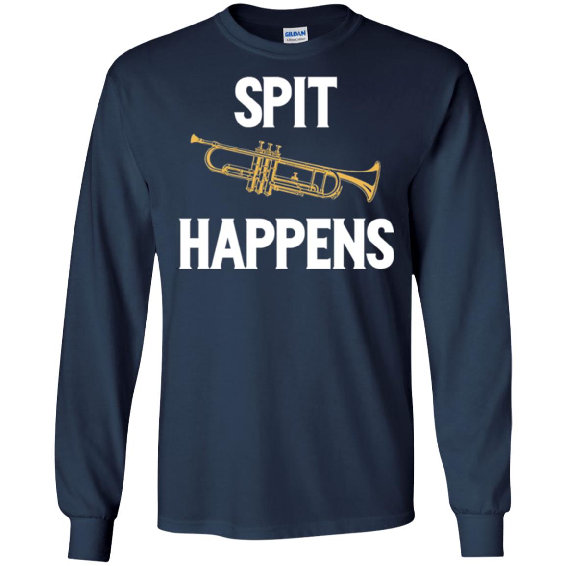 Trumpet Players T-shirt Spit Happens Navy