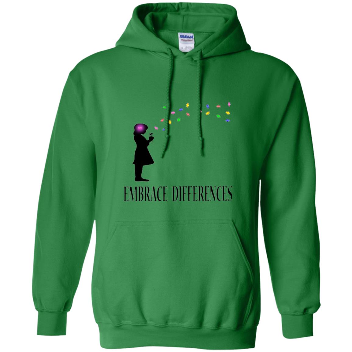 Autism Awareness T-shirt Embrace Differences T-shirt Irish Green