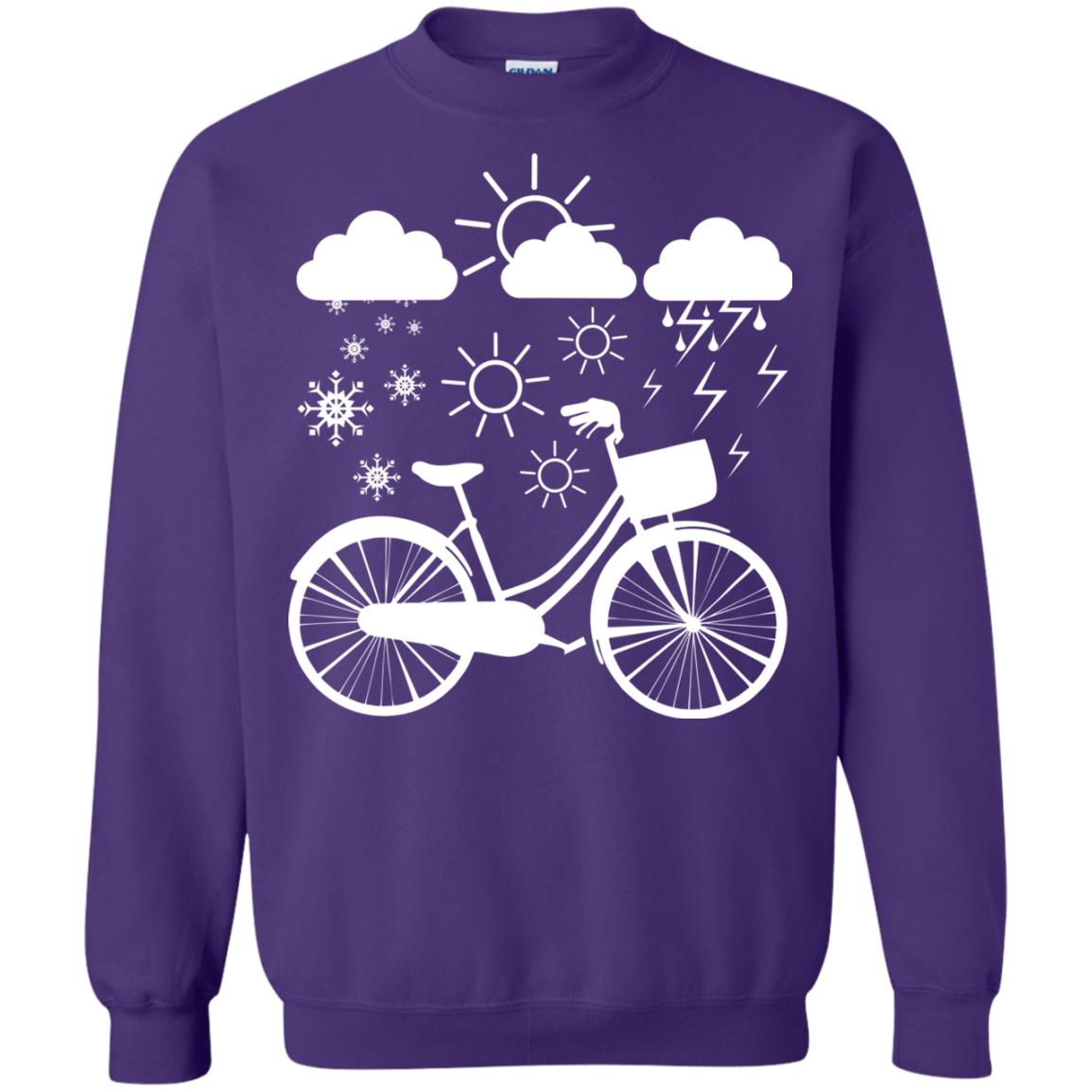 Bicycle All Weather Cyclist T-shirt For Bicycle Lover Purple
