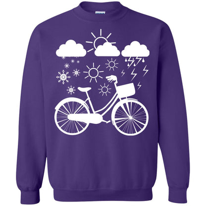 Bicycle All Weather Cyclist T-shirt For Bicycle Lover Purple