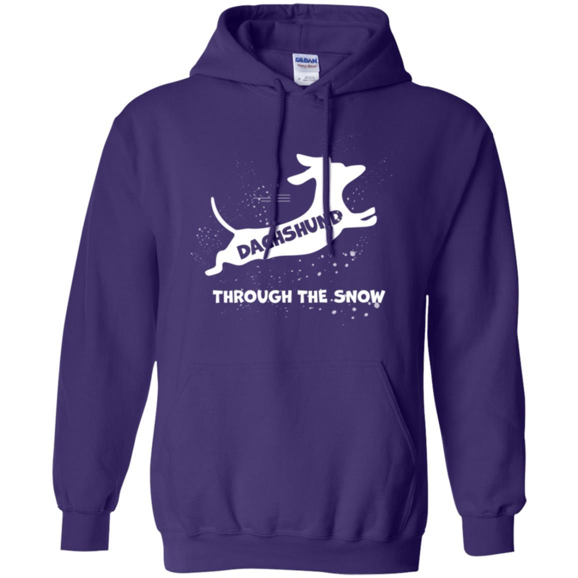 Dachshund Through The Snow T-shirt Purple