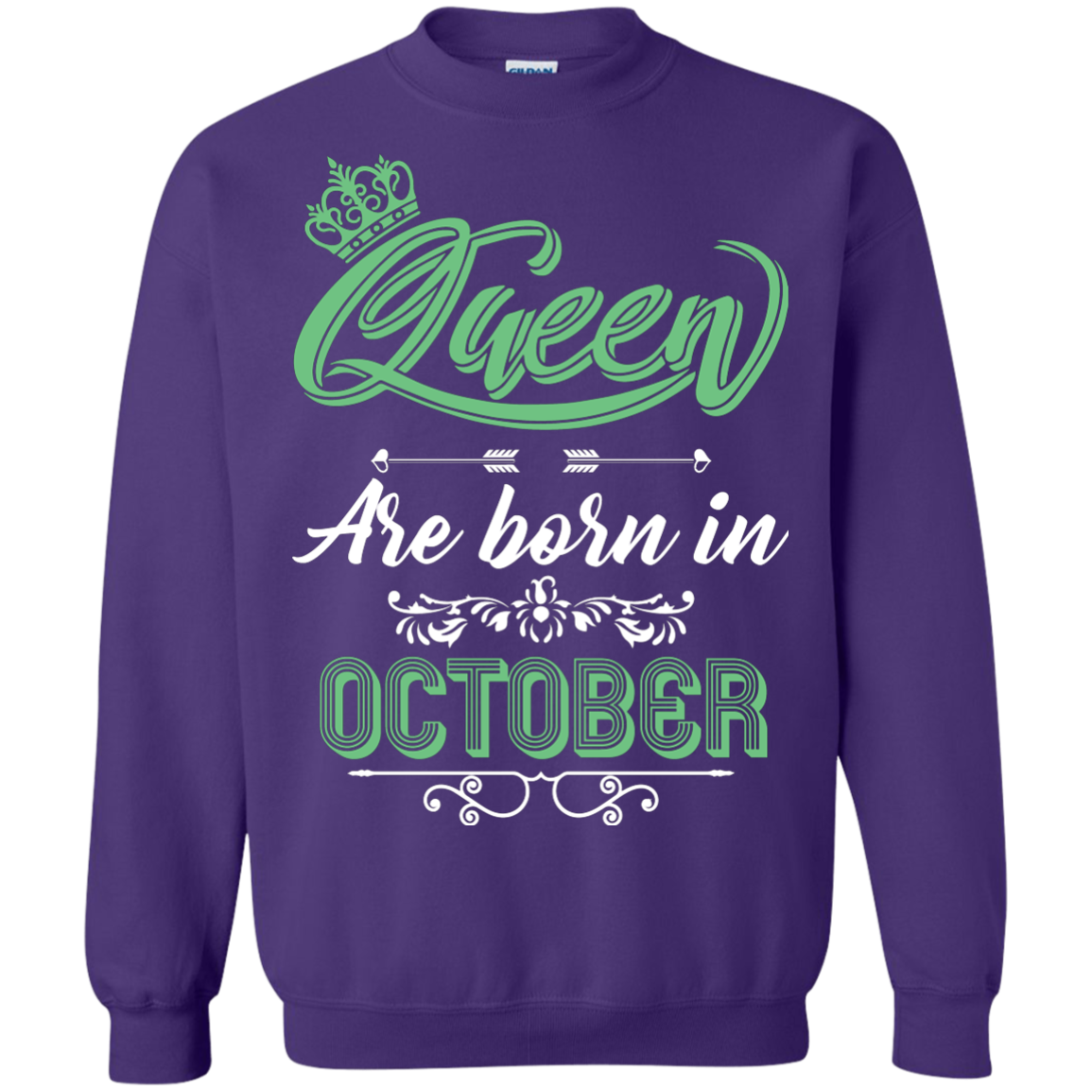 Brithday T-Shirt Queen Are Born In October Purple
