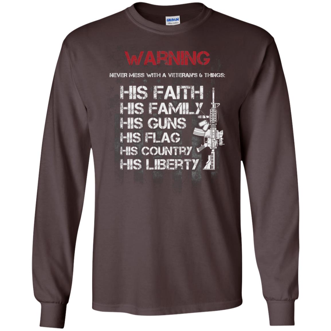 Warning Never Mess With A Veteran 6 Things His Faith Family Guns Flags Country Liberty Dark Chocolate