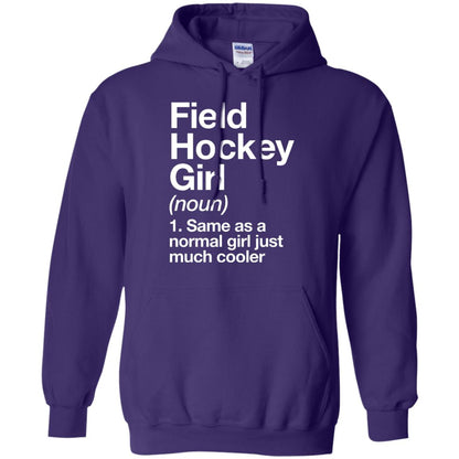 Field Hockey Girl Definition Hockey Lover T-shirt Purple