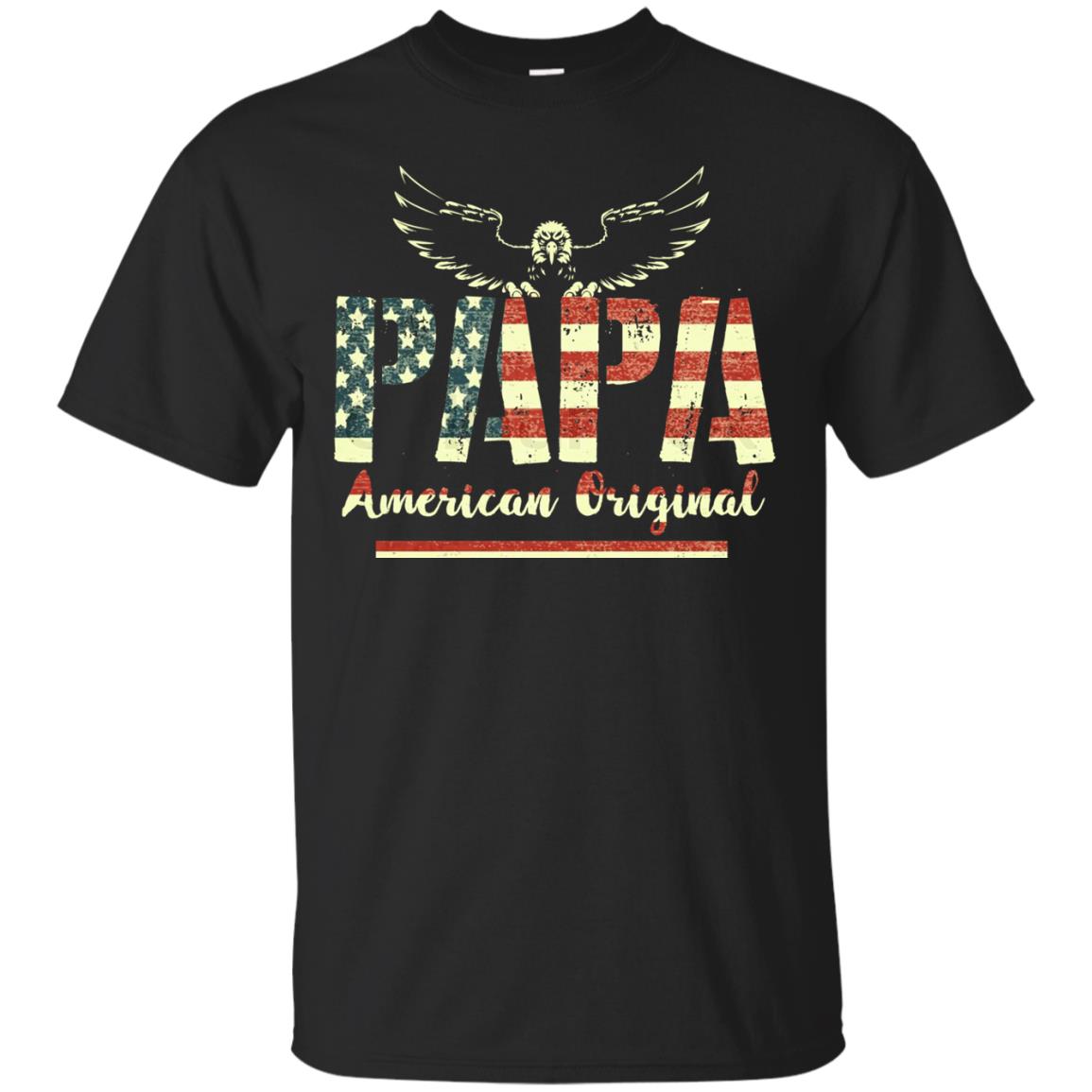 Papa American Original Grandparents T-shirt Black