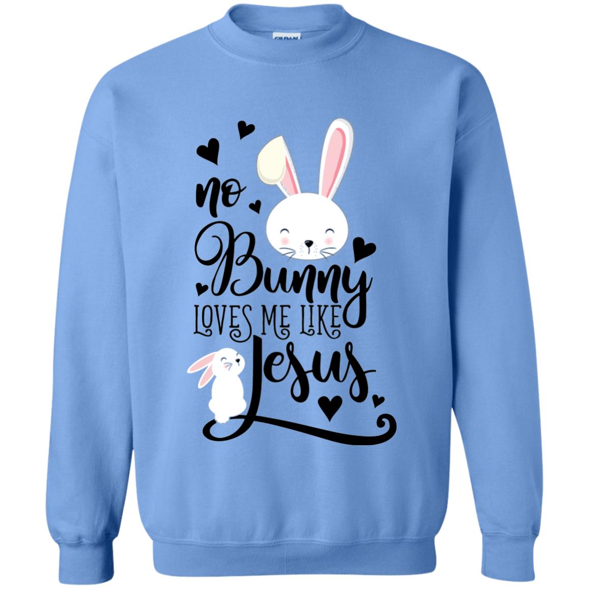 No Bunny Loves Me Like Jesus Christian Easter Day Shirt Carolina Blue