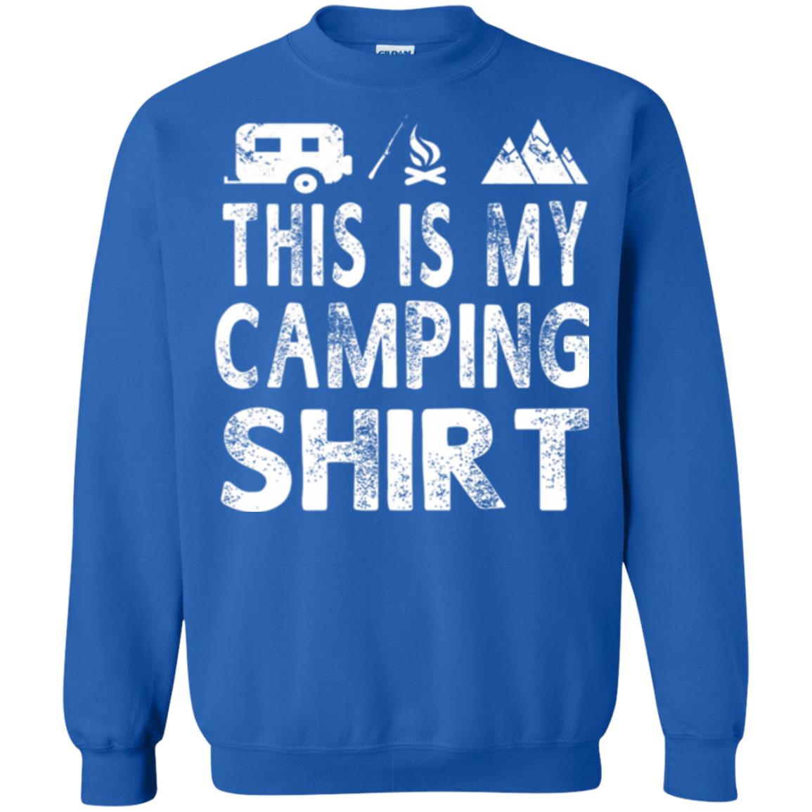 Funny Camper Gift T-shirt This Is My Camping Shirt Royal
