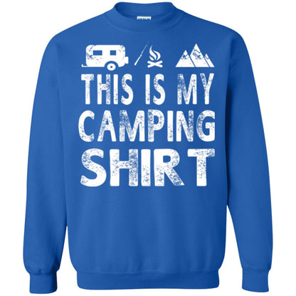 Funny Camper Gift T-shirt This Is My Camping Shirt Royal