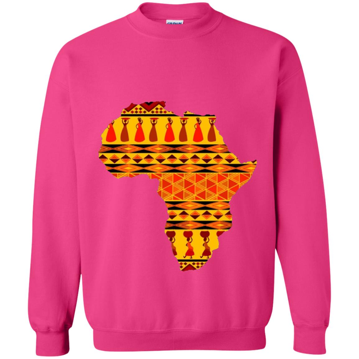 African Pride Ankara Tribal Pattern T-shirt Heliconia