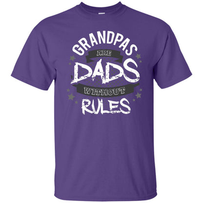 Grandpas Are Dads Without Rules Papa Shirt Purple