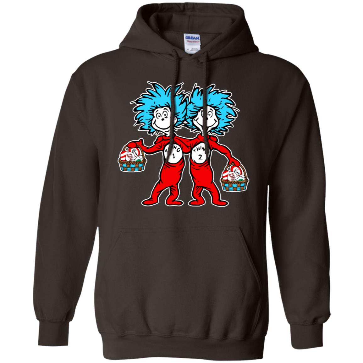 Dr. Seuss Thing 1 Thing 2 Easter Egg T-shirt Dark Chocolate