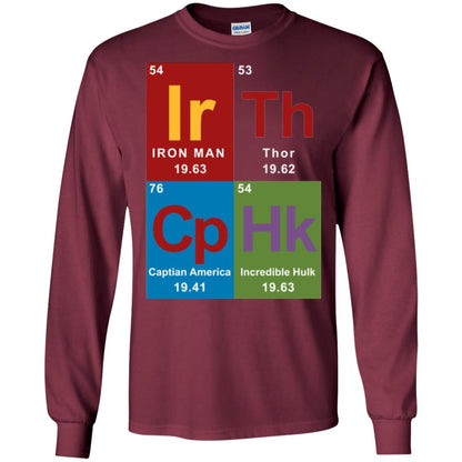 Marvel Avengers Periodic Table Elements T-shirt Maroon