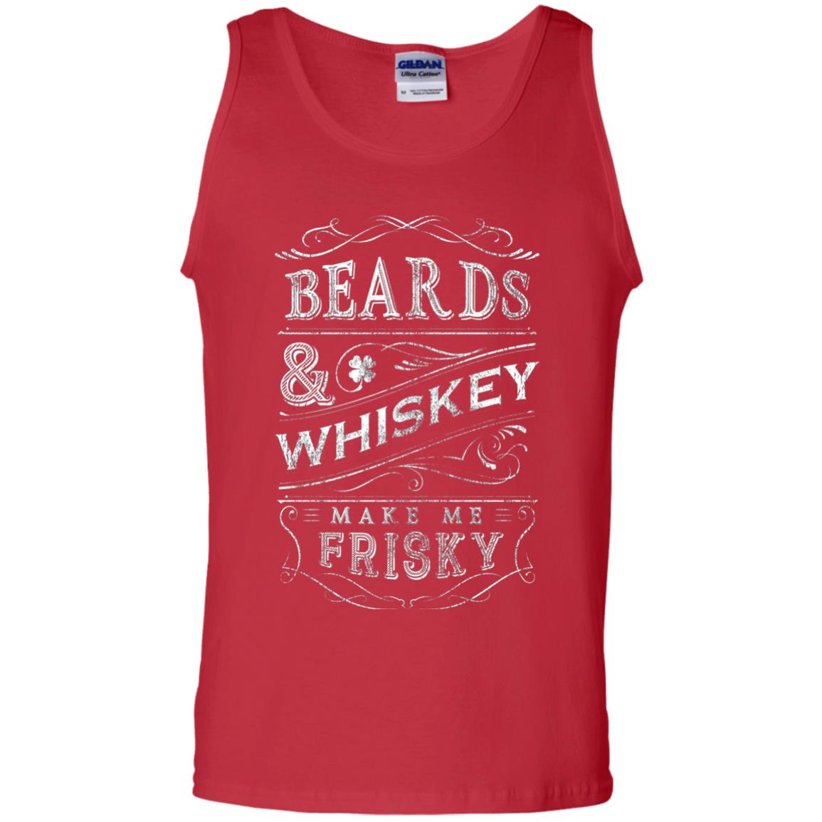 Beards And Whiskey Make Me Frisky Shirt Red