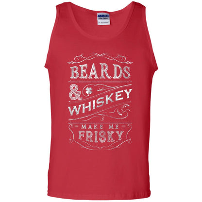 Beards And Whiskey Make Me Frisky Shirt Red
