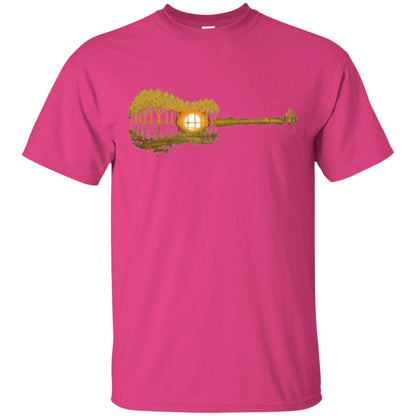 Guitar Lovers T-shirt Guitar Lake Shadow Heliconia