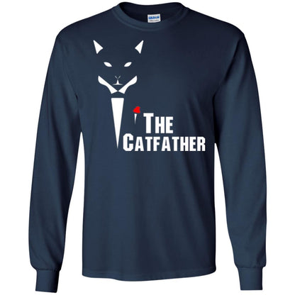 Cat Dad Lover T-shirt The Catfather T-shirt Navy
