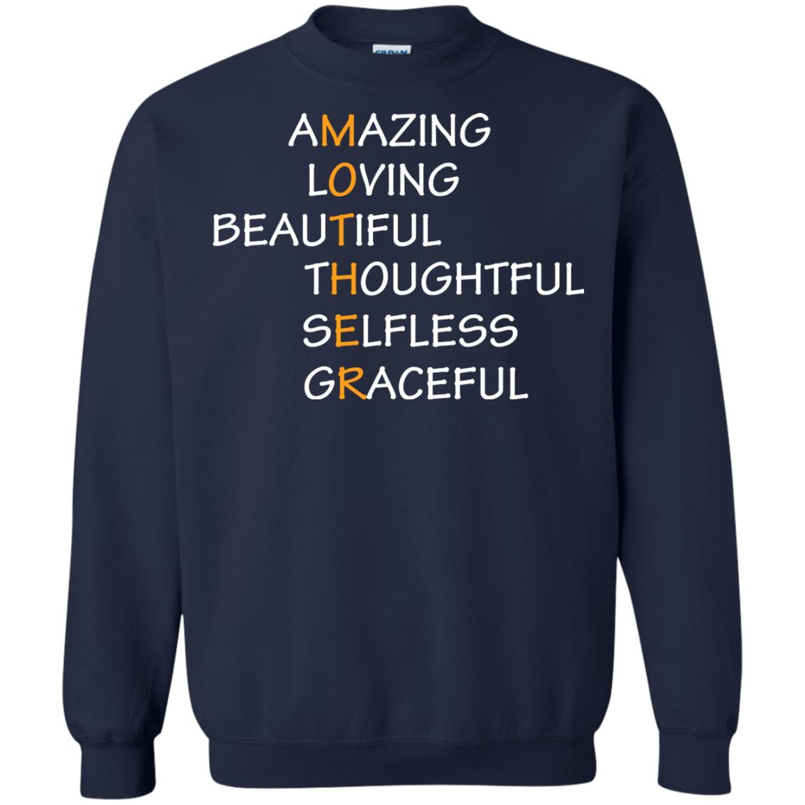 Amazing Loving Beautiful Thoughtful Selfless Graceful Mother Navy