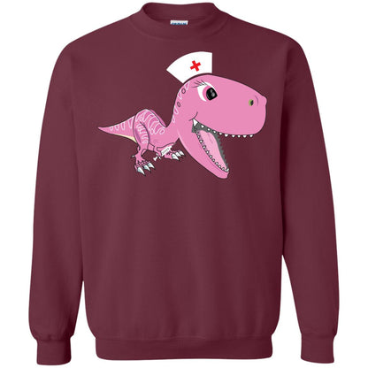 Dinosau-nurse Dinosaurus Nursing Shirt Maroon