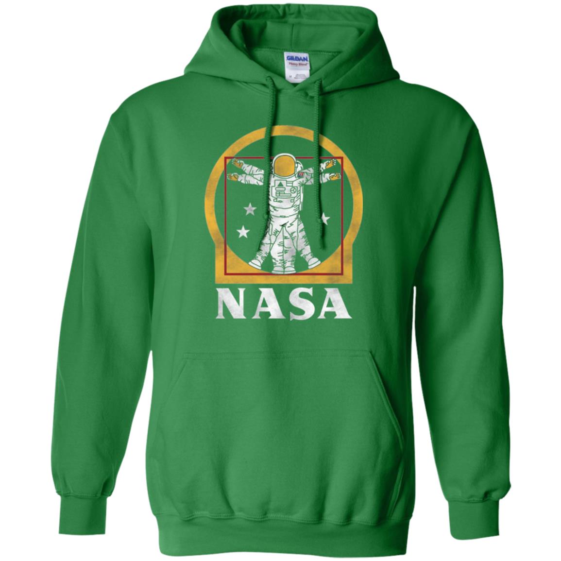 Vitruvian Astronaut T-shirt Irish Green