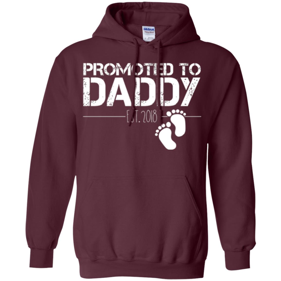 Daddy T-shirt Promoted To Daddy Est 2018 Maroon