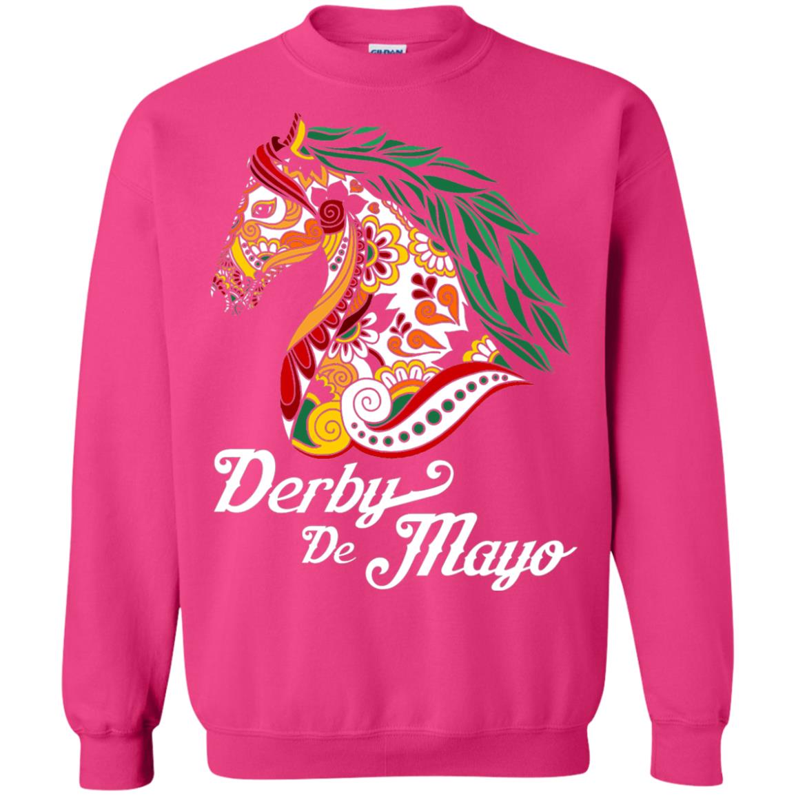 Derby Cinco De Mayo Floral Horse Race T-shirt Heliconia