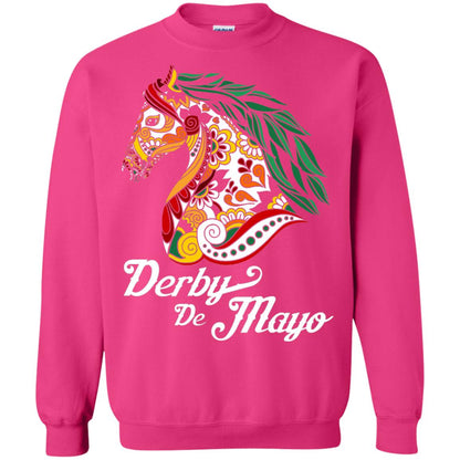 Derby Cinco De Mayo Floral Horse Race T-shirt Heliconia
