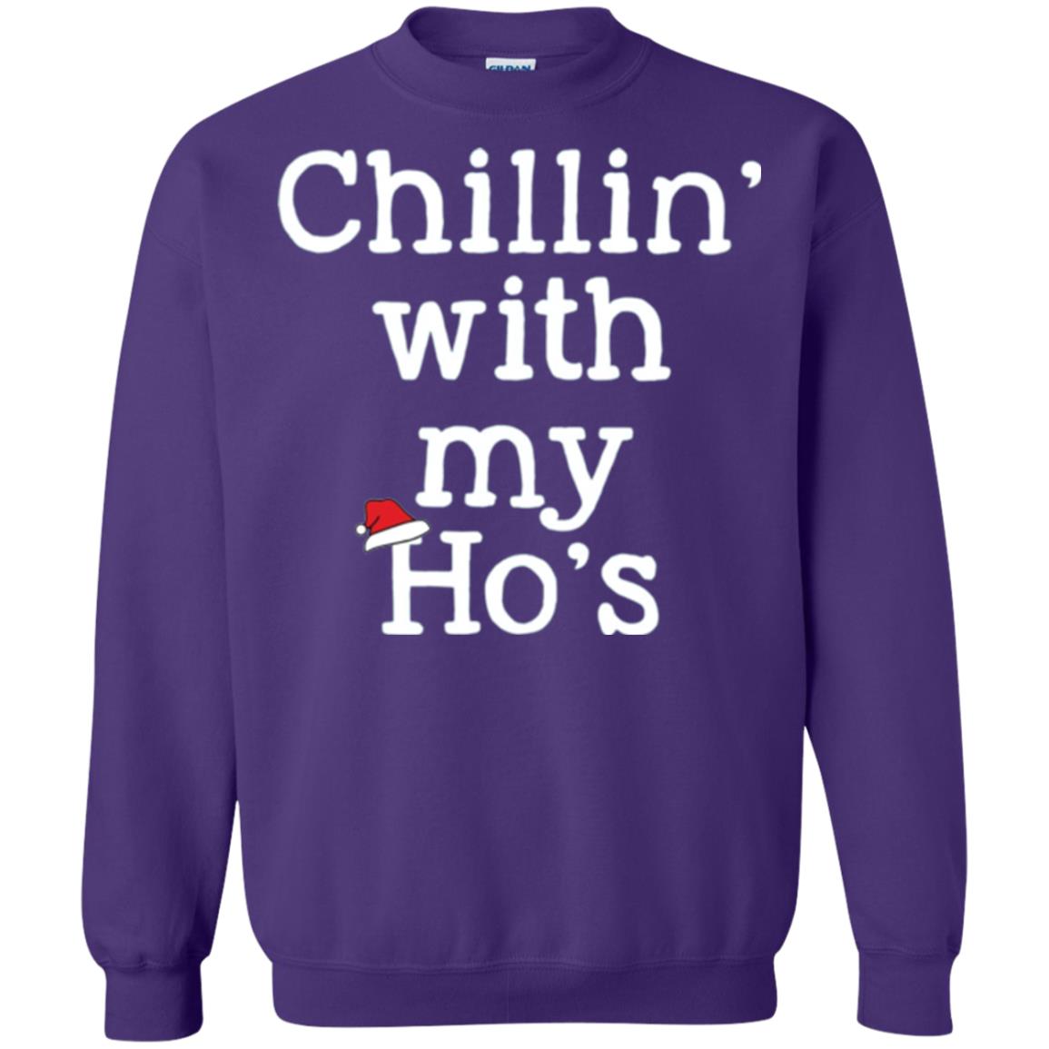 Christmas T-shirt Chillin With My Ho_s Purple