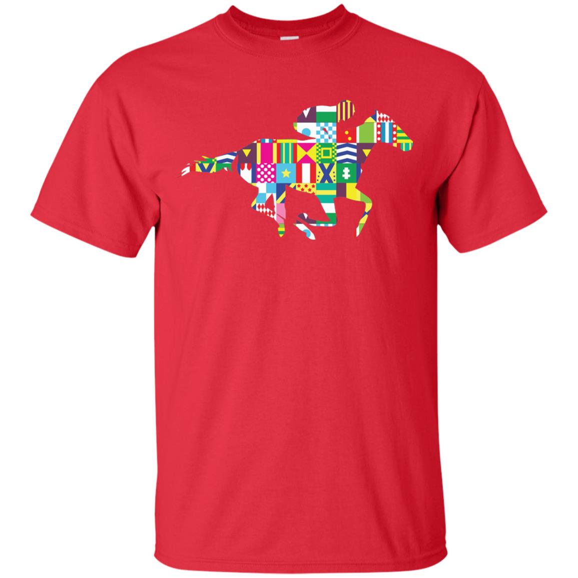 Kentucky Horse Racing Silhouette Derby Shirt Red