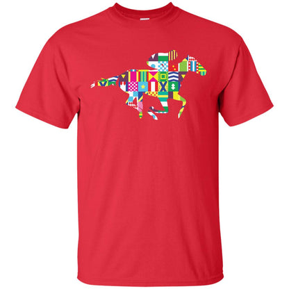 Kentucky Horse Racing Silhouette Derby Shirt Red