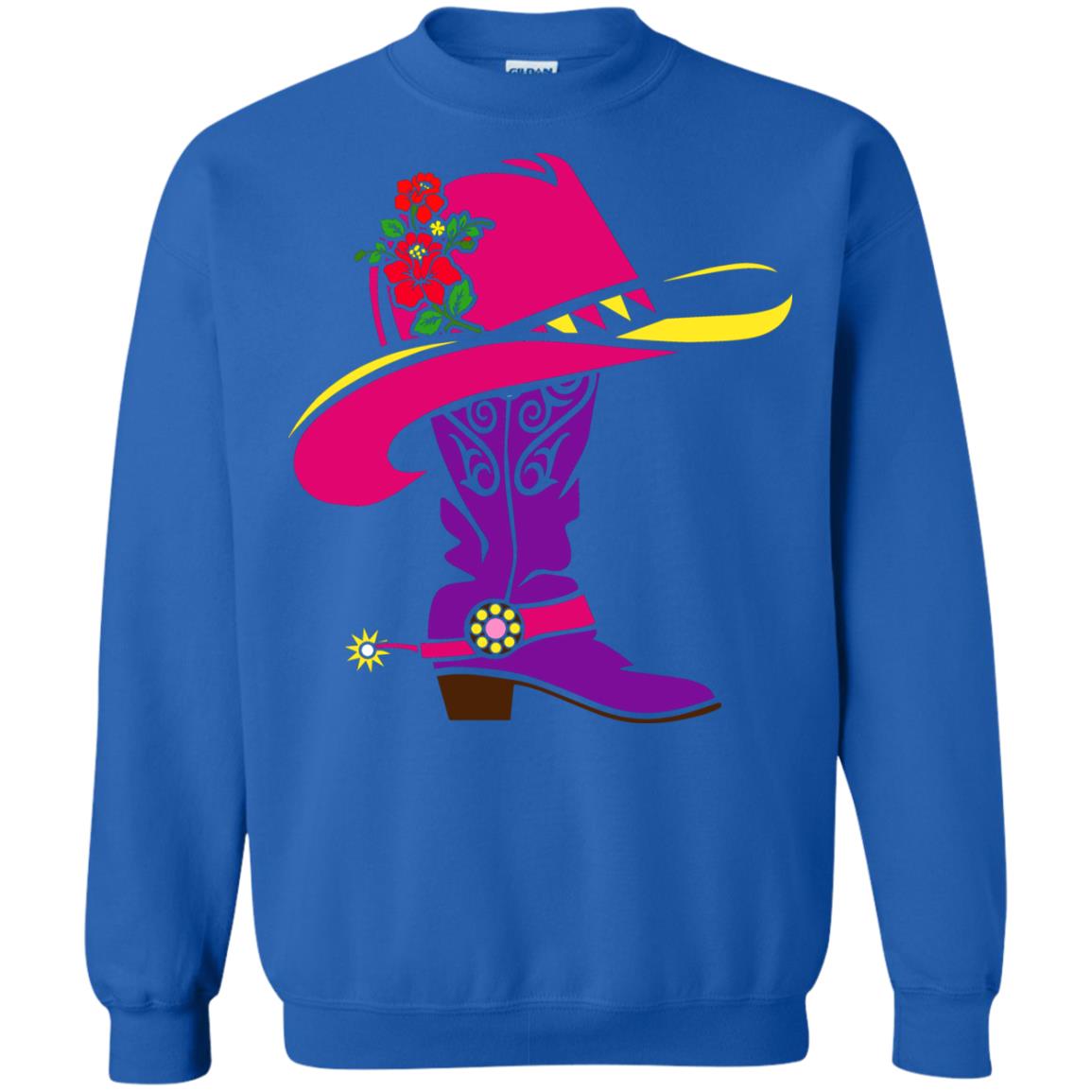 Cowgirl Boots With Hat T-shirt Royal