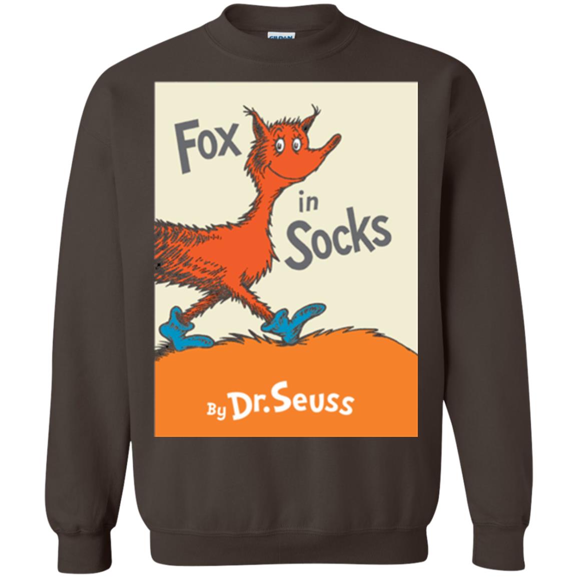 Dr. Seuss Fox In Socks Book Lover T-shirt Dark Chocolate