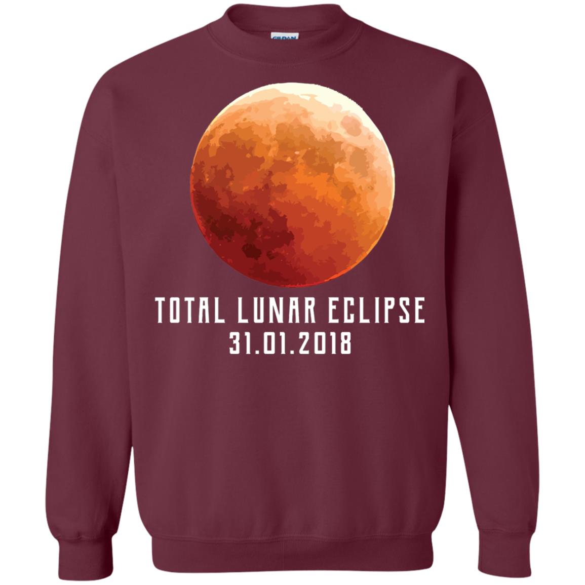 Total Lunar Eclipse Shirt 2018 Astronomy Gift Blood Moon Maroon