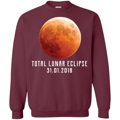 Total Lunar Eclipse Shirt 2018 Astronomy Gift Blood Moon Maroon