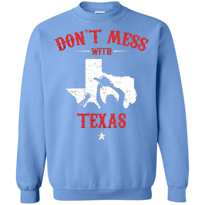 Don_t Mess With Texas Chainsaw T-shirt Carolina Blue