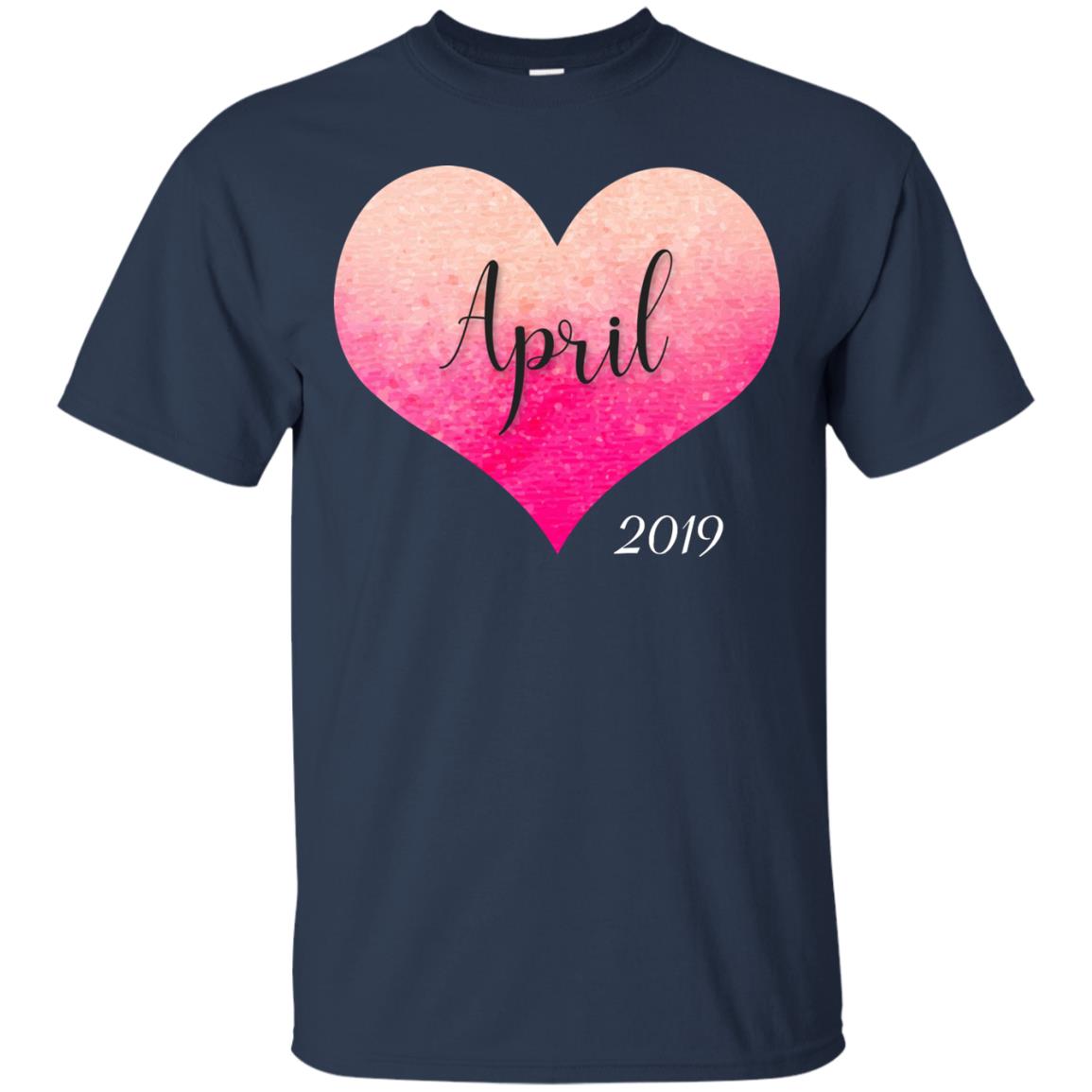 Pregnancy Reveal Announcement Party April 2019 Shirt Navy