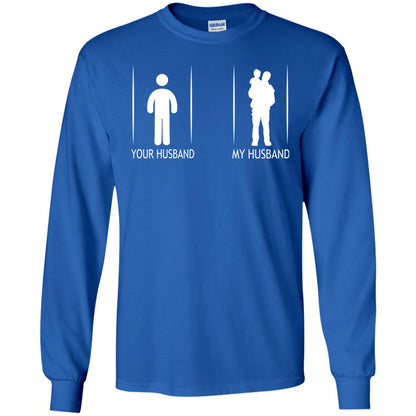 Your Husband My Husband With Baby Wife Shirt Royal