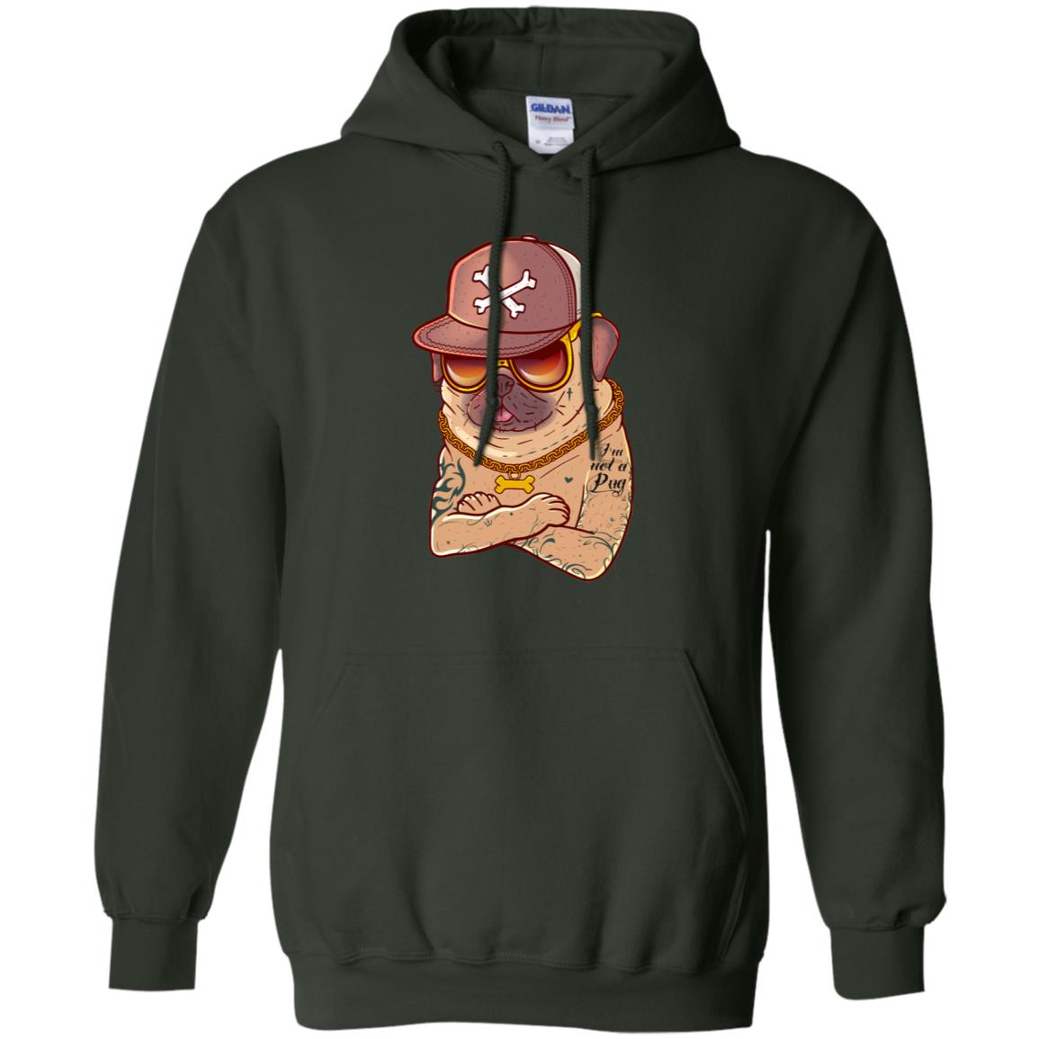 I'm Not A Pug Tattoo Dog Owner Shirt Forest Green