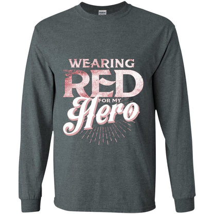 Wearing Red For My Hero Proud Us Army Shirt Dark Heather