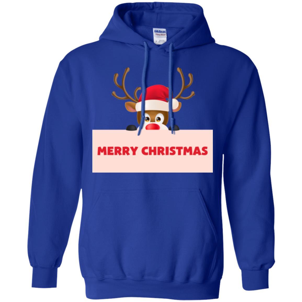 Christmas T-shirt Reindeer Merry Christmas T-shirt Royal