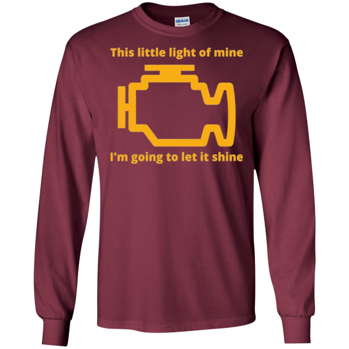 This Little Light Of Mine - Check Engine Light T-shirt Maroon