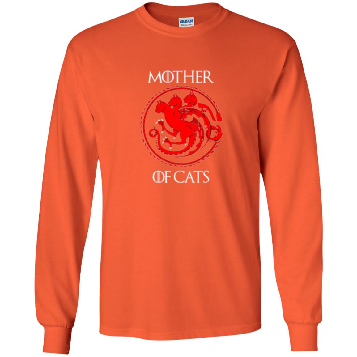 Cat Lovers T-shirt Mother Of Cat Orange